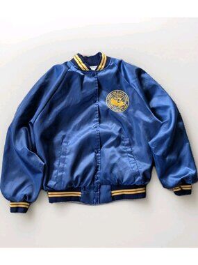 Vintage CUPW Satin Bomber Jacket Women’s Medium Union Made Canada Post MWG